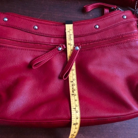 Osgood Marley Red Leather Shoulder Bag - Picture 6 of 8